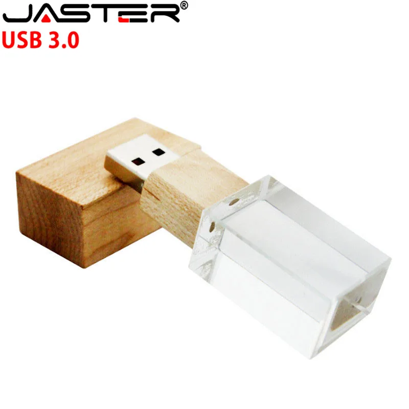 JASTER USB 3,0 деревянный Кристальный USB флеш-накопитель 64 ГБ 32 ГБ 16 ГБ 8 ГБ высокоскоростная USB флешка клен Флешка водонепроницаемый флеш-накопитель