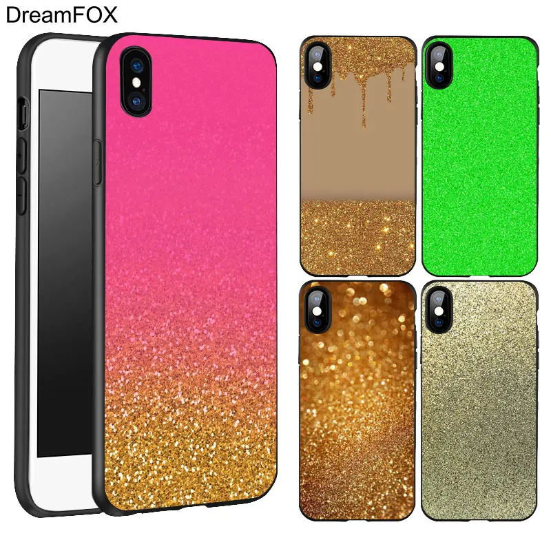 DREAMFOX K181 розовый Золотой блестящий черный Мягкий ТПУ силиконовый чехол для Apple iPhone
