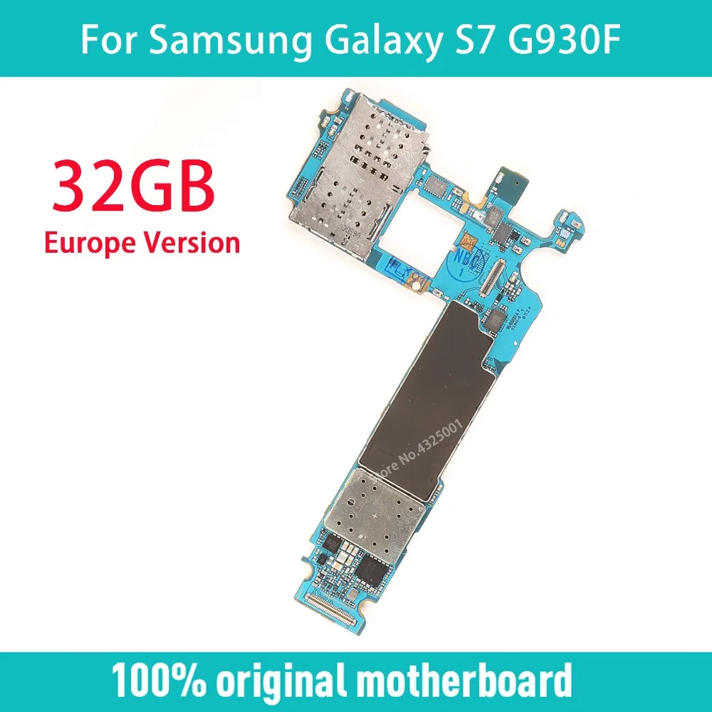 Оригинальная Замена материнской платы G930F для Samsung Galaxy S7 32 ГБ разблокирована сеть