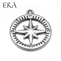 stainless steel polaris pendant charms 1 5mm hole inlaid stone bracelet necklace diy findings components jewelry making supplies