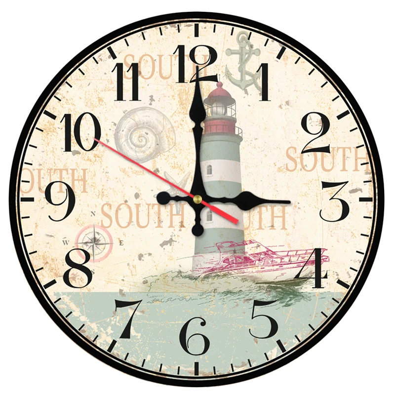 special offer wall clocks quartz watch bamboo wooden clock modern Antique style home decoration living room stickers