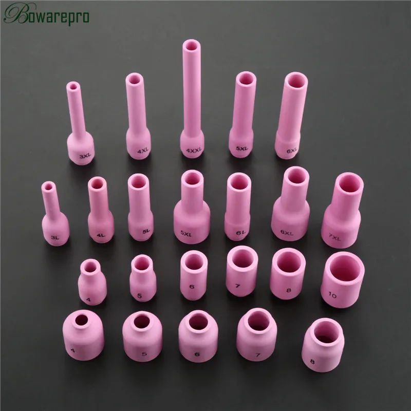 

bowarepro 46Pcs TIG Welding Torch Set Alumina Nozzle Gas Lens Collet Body Assorted Size Fit SR WP9 20 25 Machine Accessories