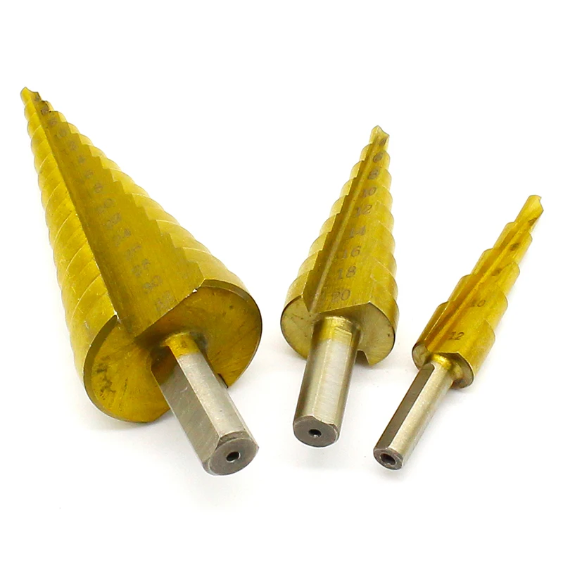 Профессиональные ступенчатые конические сверла 3 шт./лот из быстрорежущей стали