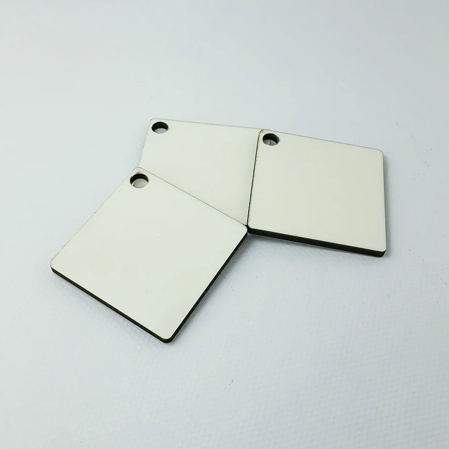 Оптовая продажа 10 шт. DIY искусственная кожа MDF квадратный сублимационный