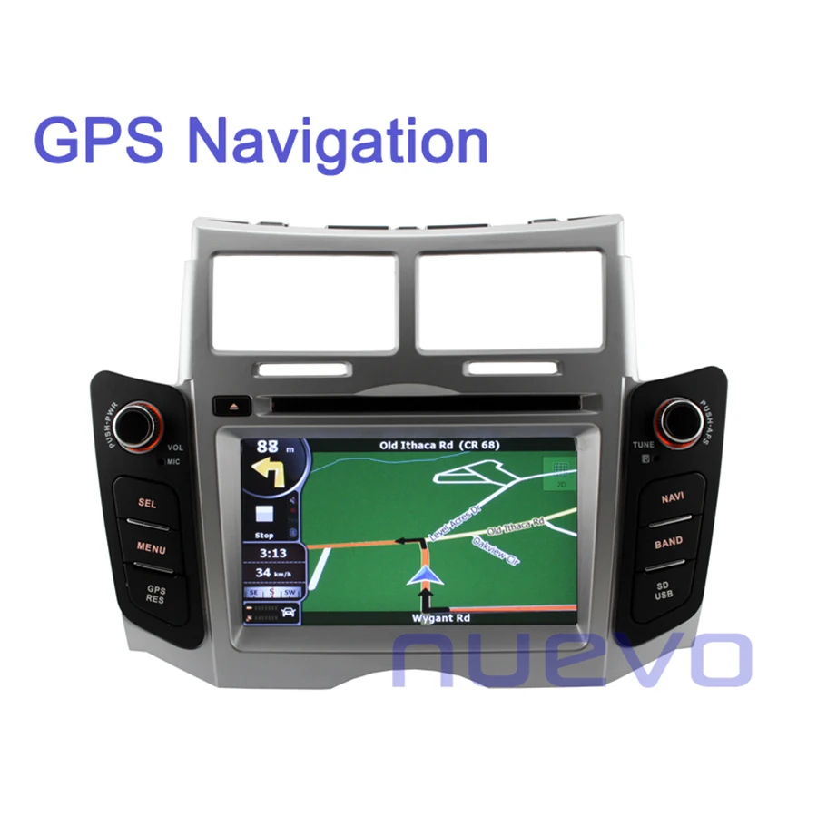 Бесплатная доставка: 2 Din Автомобильный DVD GPS навигации с Bluetooth ATV Радио USB SD Для Toyota