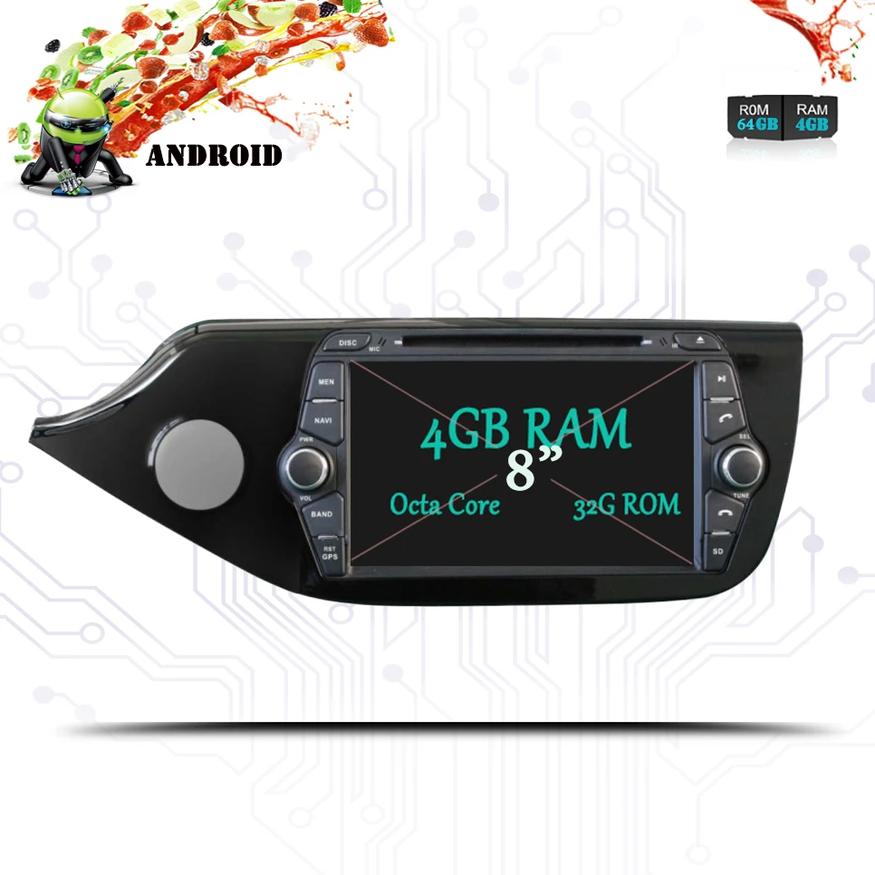 4GRAM 64G ROM Android 9 0 3/4G Автомобильный Радио Мультимедийный видео плеер GPS для Kia Ceed 2013 2014