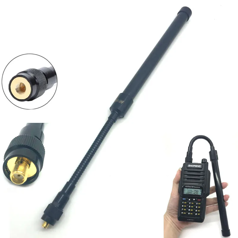 

AR-148 CS Tactical Goose Tube SMA Male/Female Foldable Antenna For Baofeng A-58 UV-XR UV-5R GT-3WP UV-9R UV9R Plus Walkie Talkie