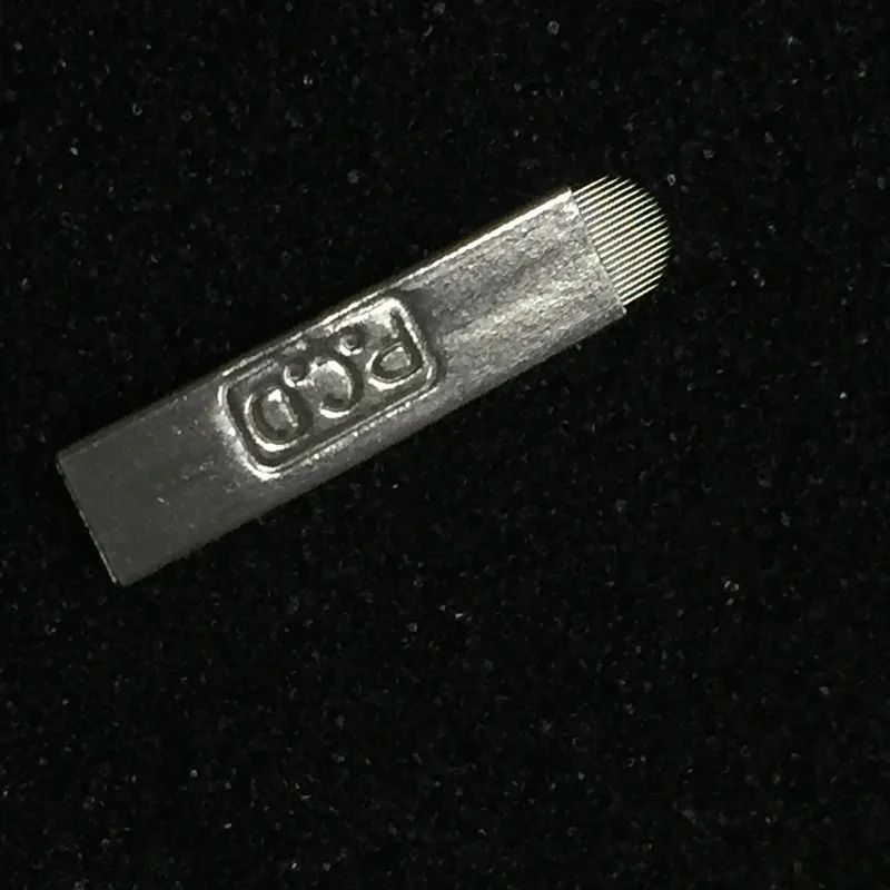 50 шт. Ламина игла микроблейдинг Tebori 19pin u образная твердая PCD 19 U иглы для бровей PCD/