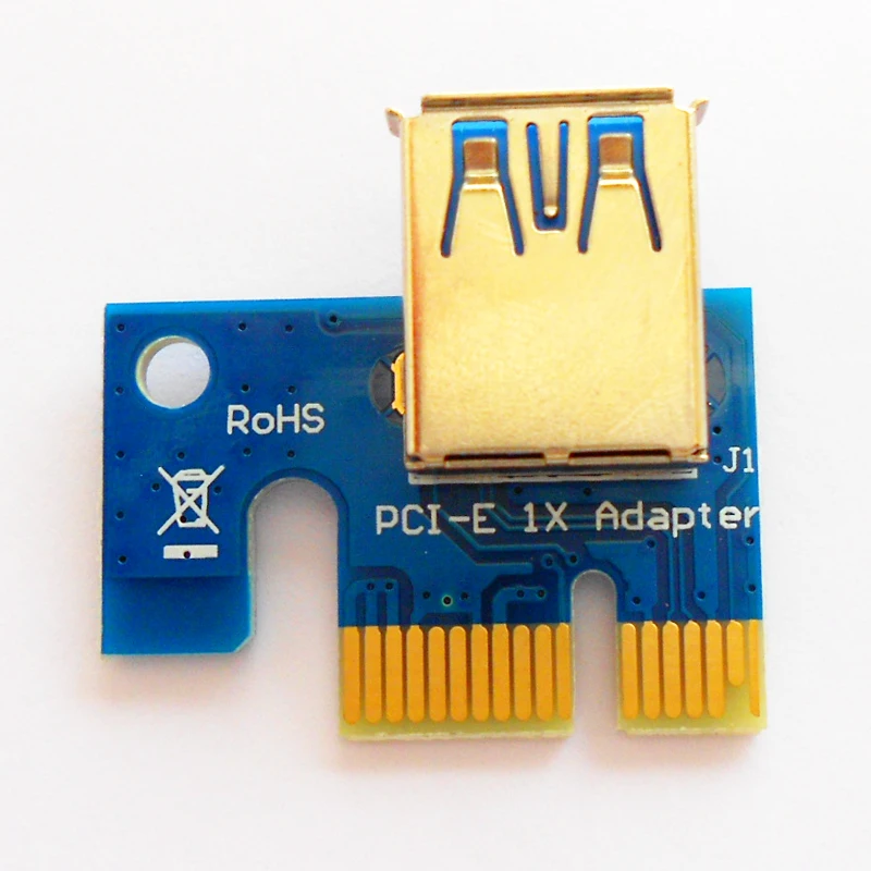 3 в 1 4pin 6pin SATA PCI E карта Riser USB 0 LED 60 см Express 1x до 16x PCIE для майнинга