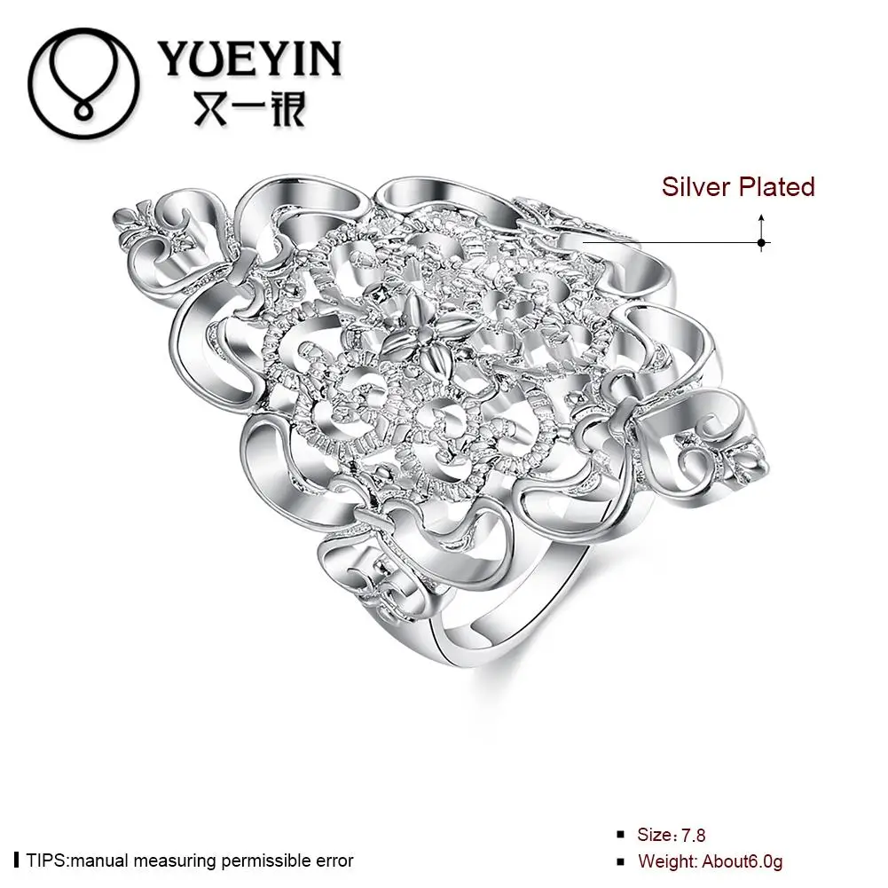Fashion Silver plated finger rings for women Engagement jewelry anillos mujer Romantic Never fade Gift Anniversary | Украшения и