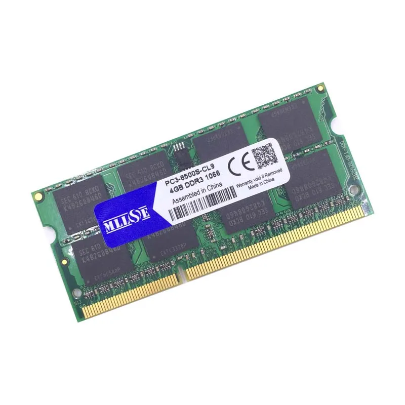 Распродажа оперативная память ddr3 4 Гб 2 ГБ 8 1066 МГц pc3-8500 so-dimm для ноутбука ram pc3-8500S