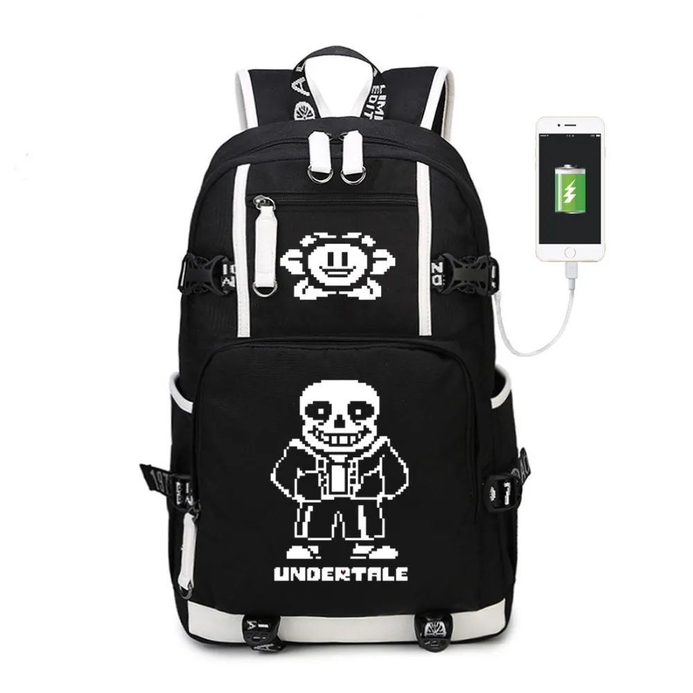 Рюкзак WISHOT Sans UNDERTALE многофункциональный рюкзак с usb зарядкой для подростков