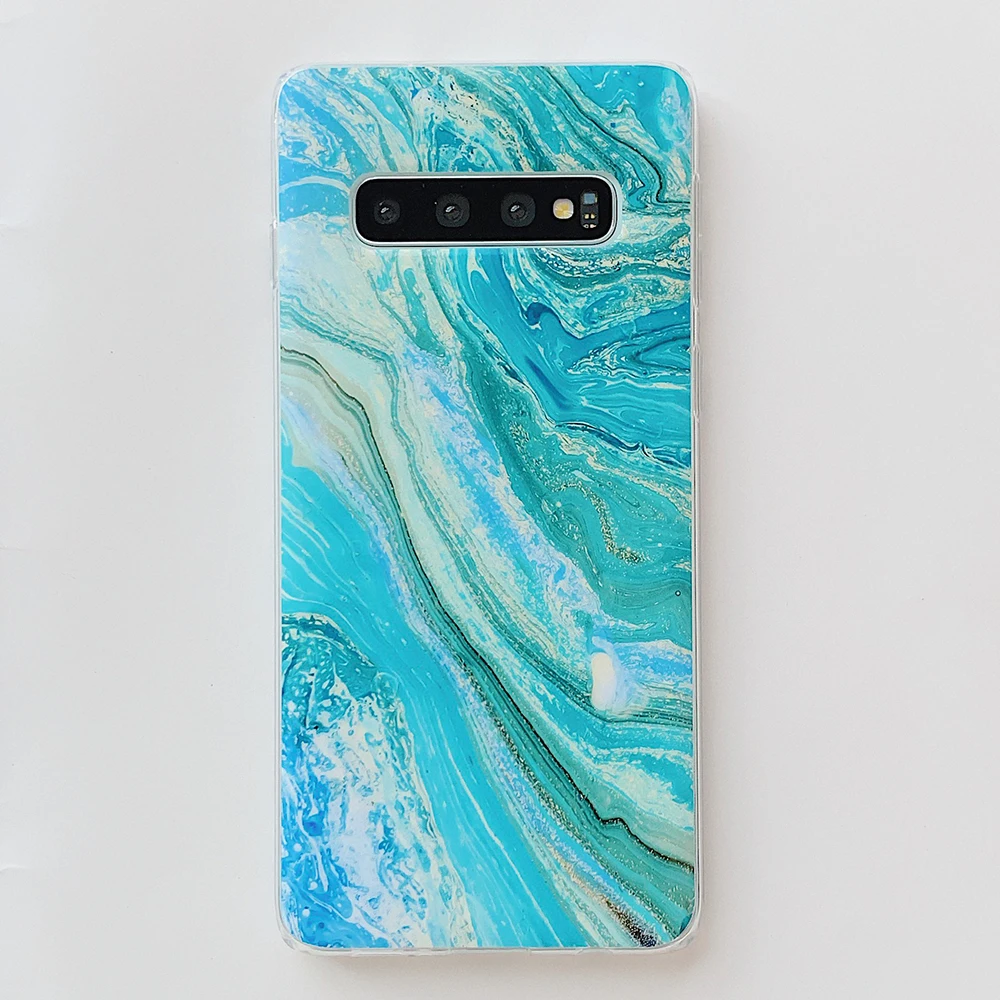 LOVECOM градиентный Классический Мраморный чехол для телефона для samsung Galaxy Note 10 Pro A40 A50 S10 S9 S8 Plus S10e морской ток матовый Sof