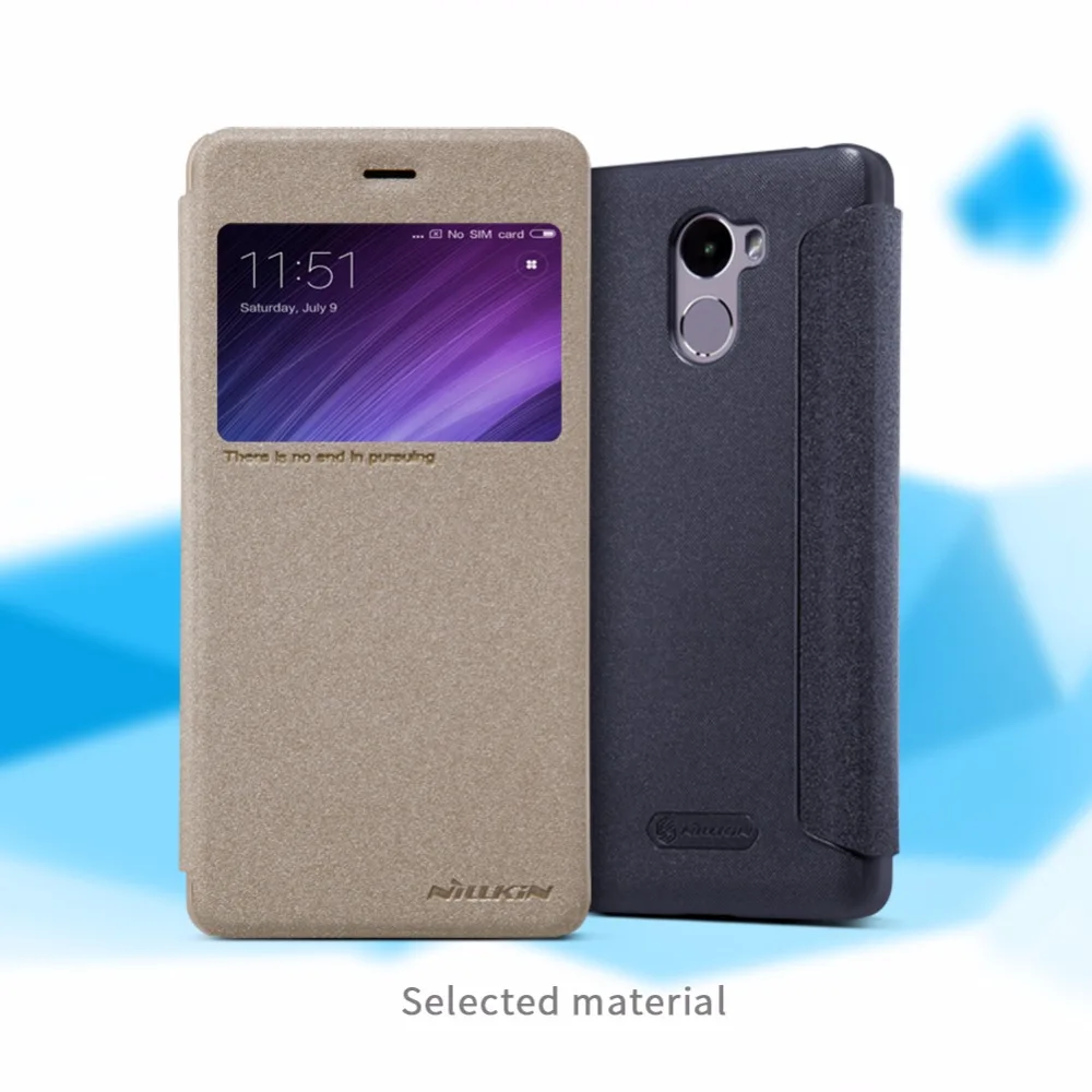 Чехол NILLKIN для redmi 4 5 0 дюйма откидной из искусственной кожи с окошком xiaomi чехол redmi4