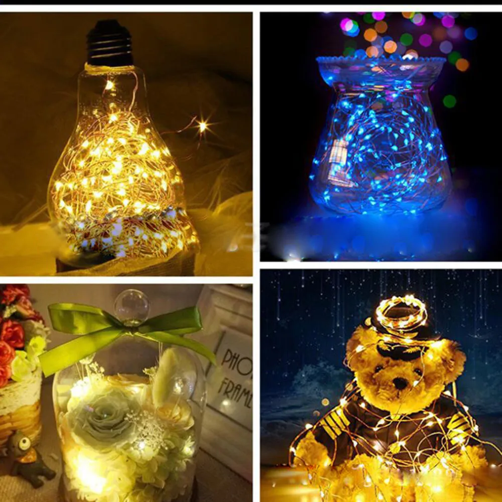 Супер яркая 6PC2M 20LED Солнечная пробка от бутылки вина Пробка медная проволока