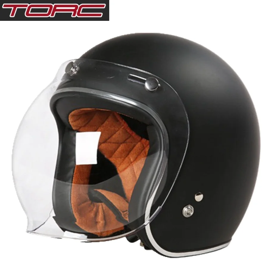 Бесплатная доставка 1 шт. TORC T50 3/4 с открытым лицом Мото шлем прозрачный зеркальный