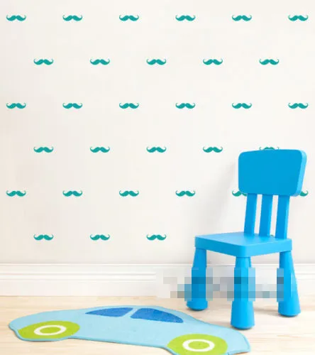 Набор из 60 шт. наклеек на стену в виде усов для детской комнаты детский Декор