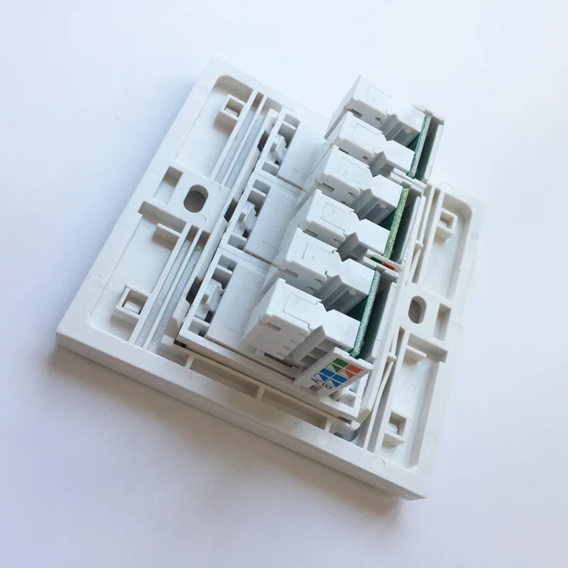 3 порта CAT5 RJ45 настенная панель Интернет LAN штекер с раздвижной крышкой дверь 86x86
