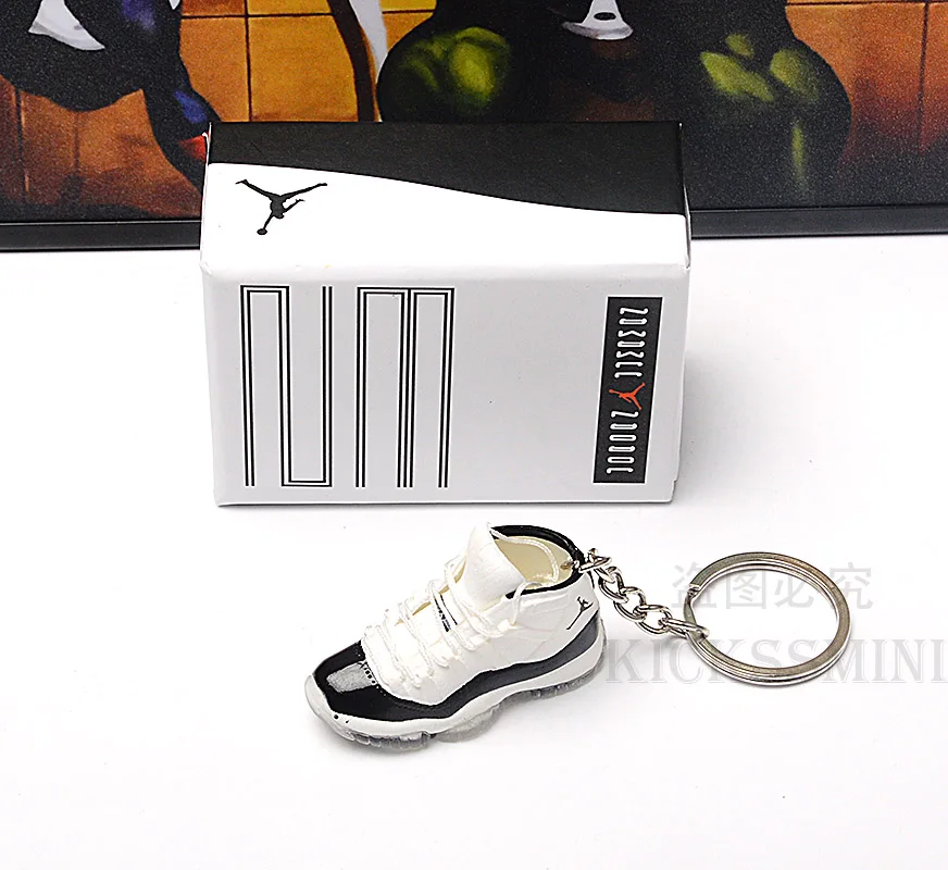 AJ11 CONCORD Дропшиппинг aj1 offwhite chicago doll аксессуар брелки Air Jordan 1 3D мини-кроссовки - Цвет: AJ11 CONCORD