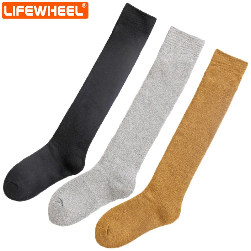 Хлопковые носки LifeWheel для мужчин и женщин до колена длинное платье махровые