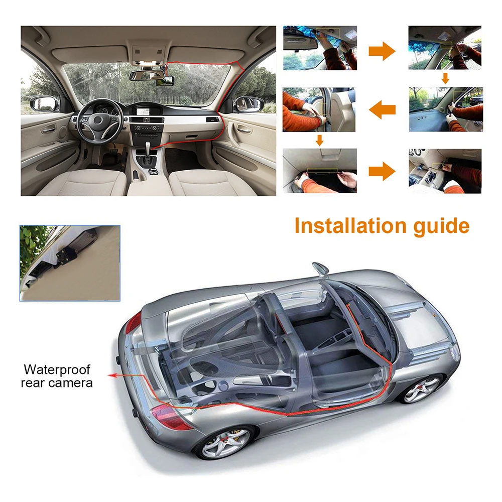 AMPrime Dash Cam Новая версия автомобильный dvr камера Full HD 1080 P 4 ''IPS на тонкопленочном