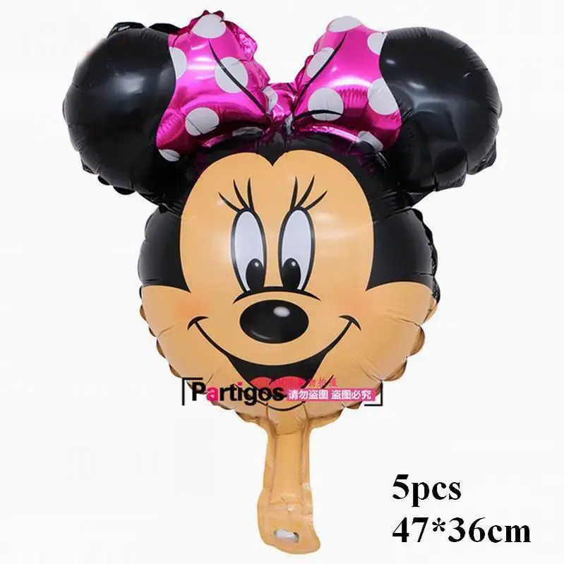 minnie rose minnie 8 шт с Микки Маусом и Минни Маус комплект Мышь шарик из фольги в форме baby shower вечерние писчая бумага globos детские игрушки для happy birthady вечерние украшения - Цвет: minnie rose minnie
