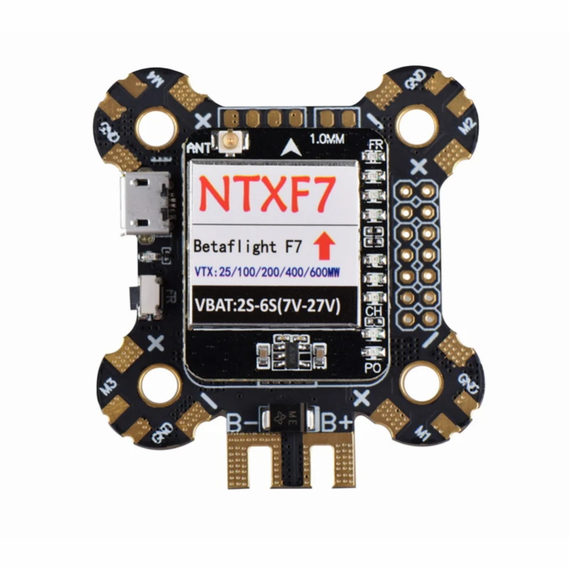 Контроллер полета Betaflight F7 NTXF7 25/100/200 МВт переключаемый AV передатчик для гоночного