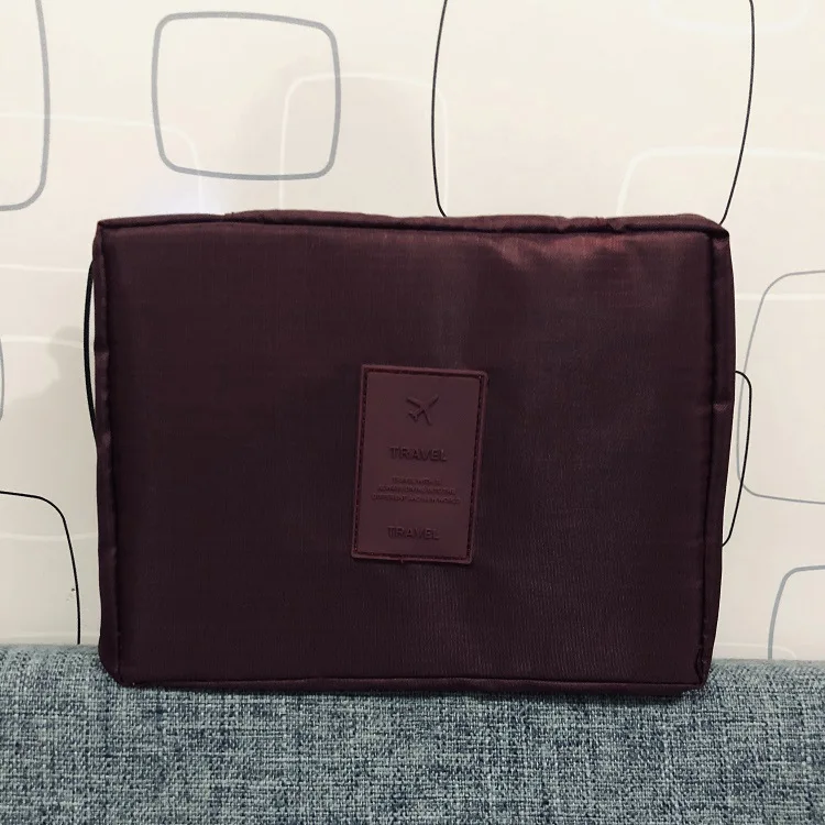 Wine red envelope Многофункциональная дорожная косметичка, профессиональный органайзер для макияжа, женская косметика, туалетные принадлежности хранение, портфель для хранения косметики - Цвет: Wine red envelope