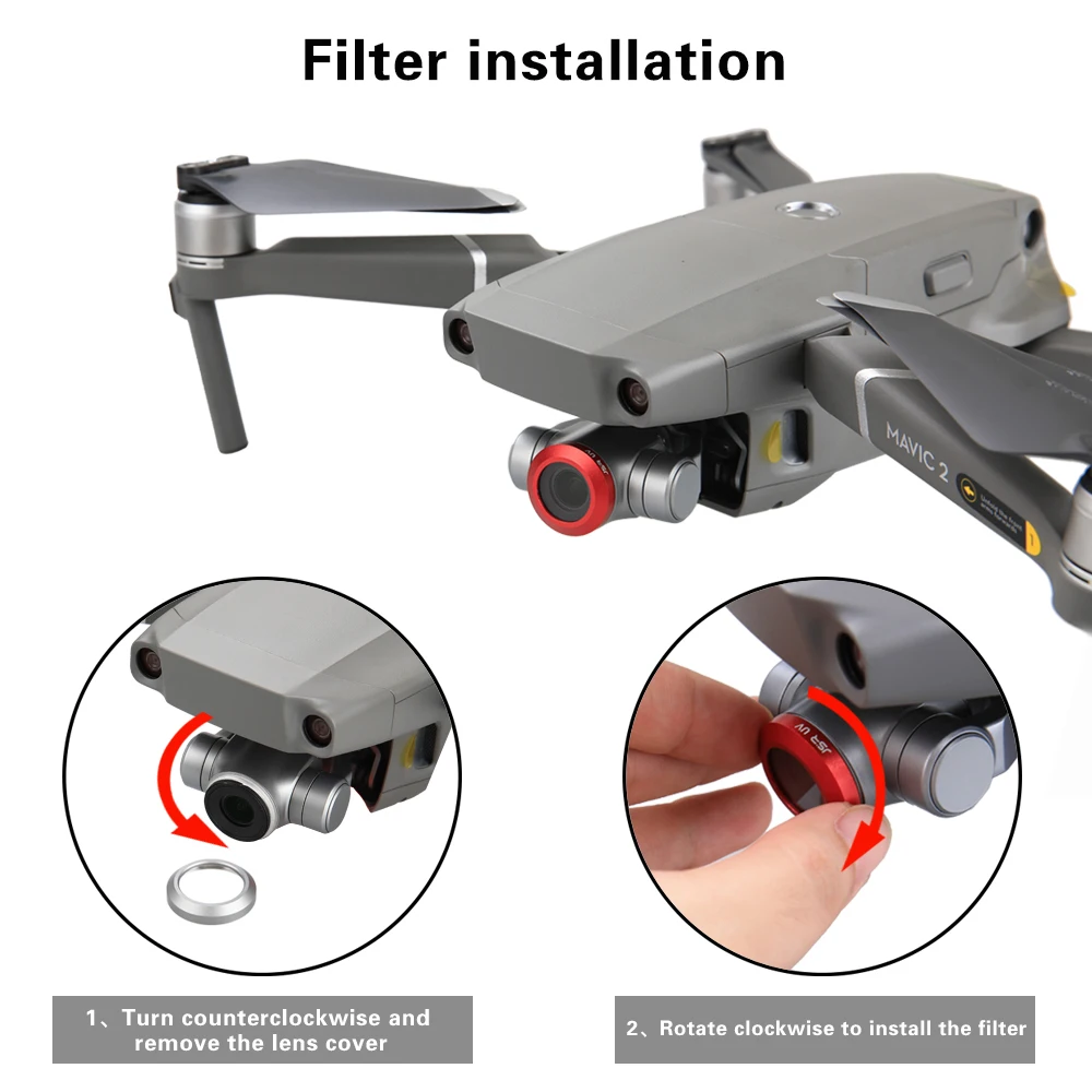 Фильтры для объектива камеры UV ND4 ND8 ND16 CPL Для DJI Mavic 2 Zoom RC Квадрокоптер с 4K HD камерой