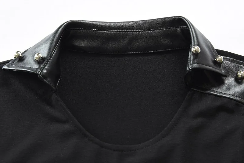 Men's Short Sleeve Shirt New Design Patchwork Black Fashion Shirts | Мужская одежда