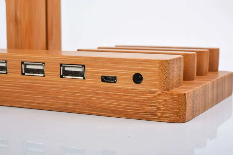 Arvin Bamboo Деревянный 4 в 1 для Apple Watch iPhone X XS USB 4 порта микро-концентратор зарядная подставка Подставка держатель платформы для IPad Pro
