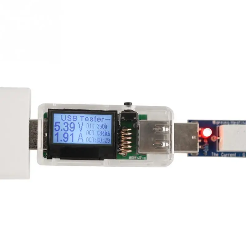 12 в 1 USB цифровой вольтметр Amperimetro измеритель напряжения тока Amp Voltammeter детектор power Bank индикатор зарядного устройства - Цвет: Белый