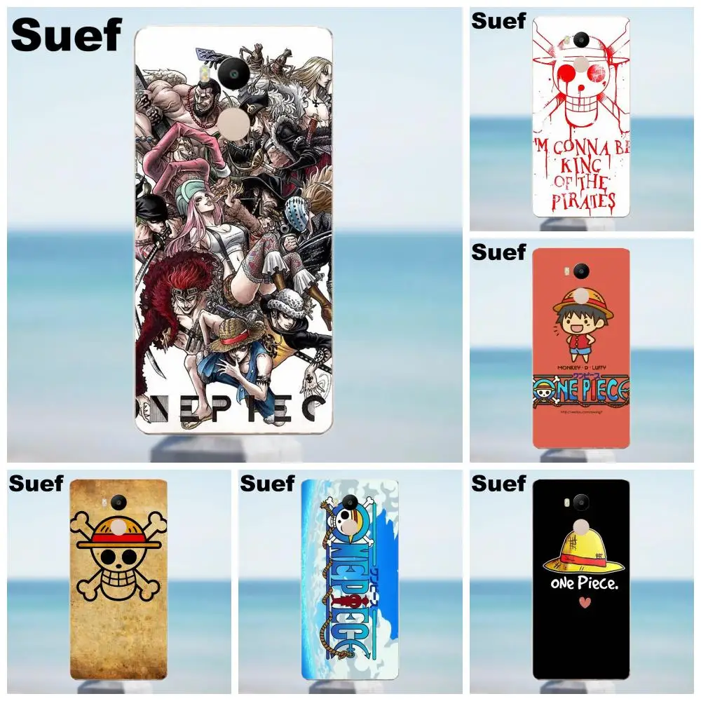 Мягкий ТПУ мобильный телефон Прозрачный Аниме Один Кусок Логотип для Xiaomi Redmi 4 3 3S