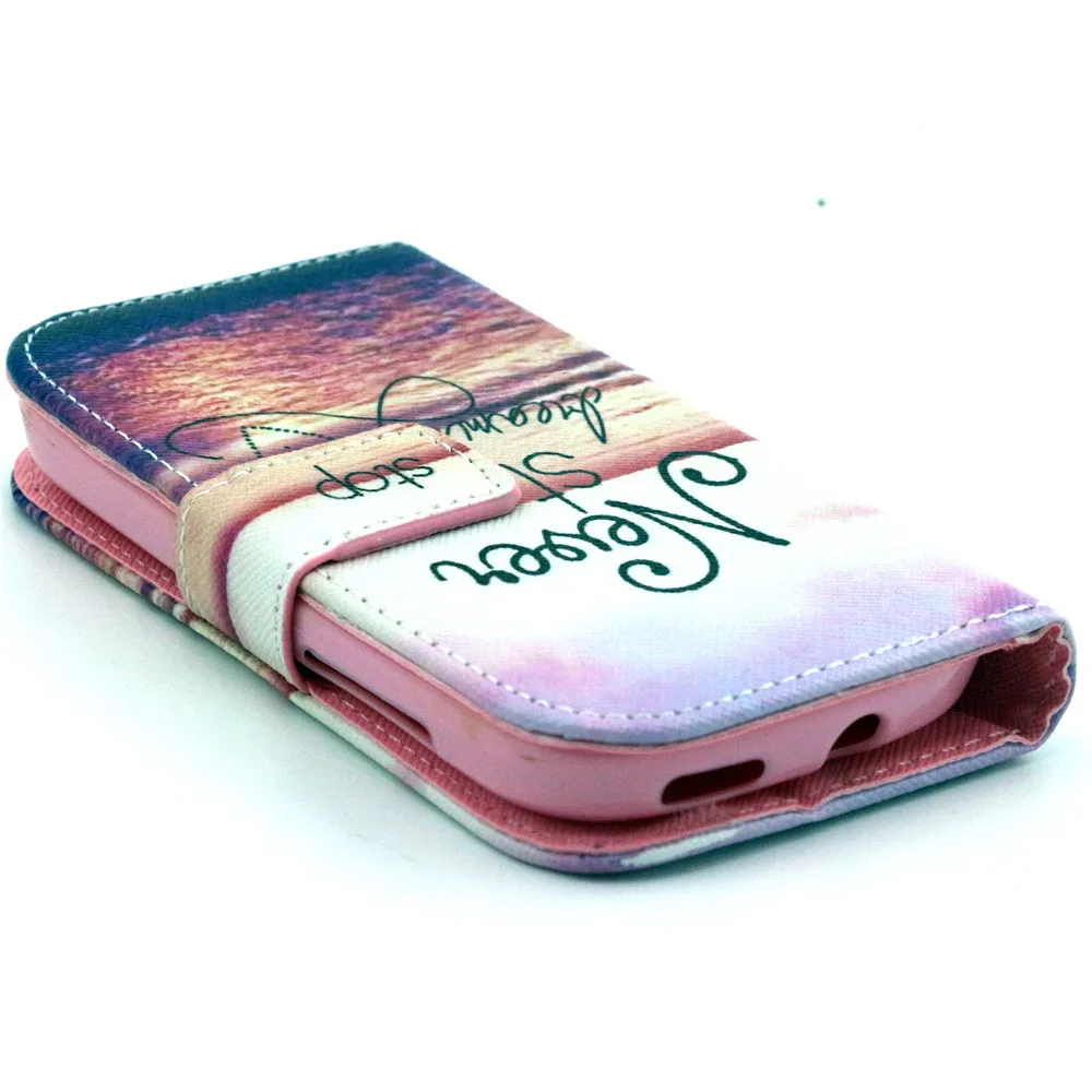 Luxury printing color leather Flip Case For Alcatel One Touch Pop C3 OT 4033D ot4033d cover |