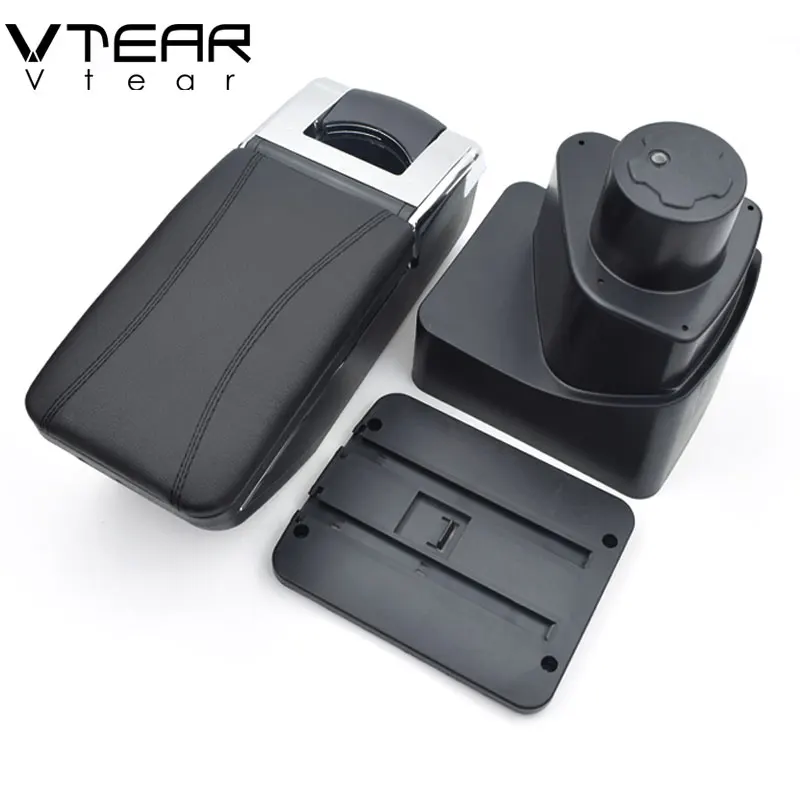Vtear для Ford Ecosport, аксессуары, подлокотник, кожа, автомобильный подлокотник, короб, внутренняя центральная консоль, автомобильный Стайлинг, 2013