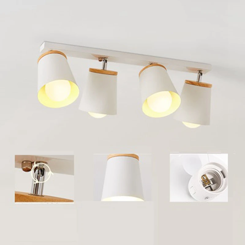 

LukLoy Nordic Style LED Spotlights for Living Room Foyer LED Downlight Background Cafe Track Light Lamp Downlight Spots Lighting