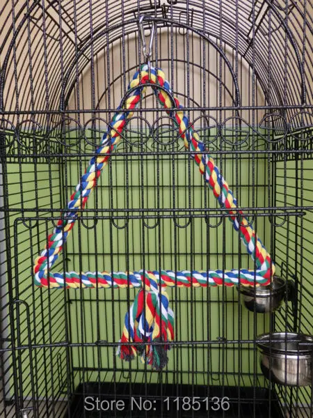 13 &quotБольшой Попугай Птица Игрушки Укуса Стоп Бар Хлопок Trangle Окунь T015 | Дом и сад