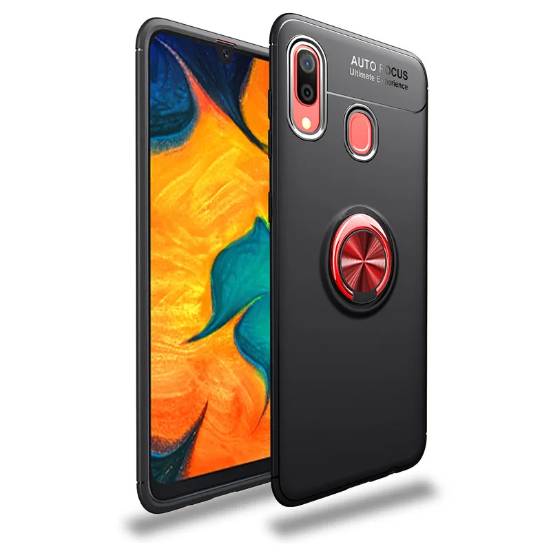 Для samsung Galaxy A20E чехол роскошный чехол кольцо держатель мягкий матовый Силиконовый корпус для samsung Galaxy A20e A20 E корпус