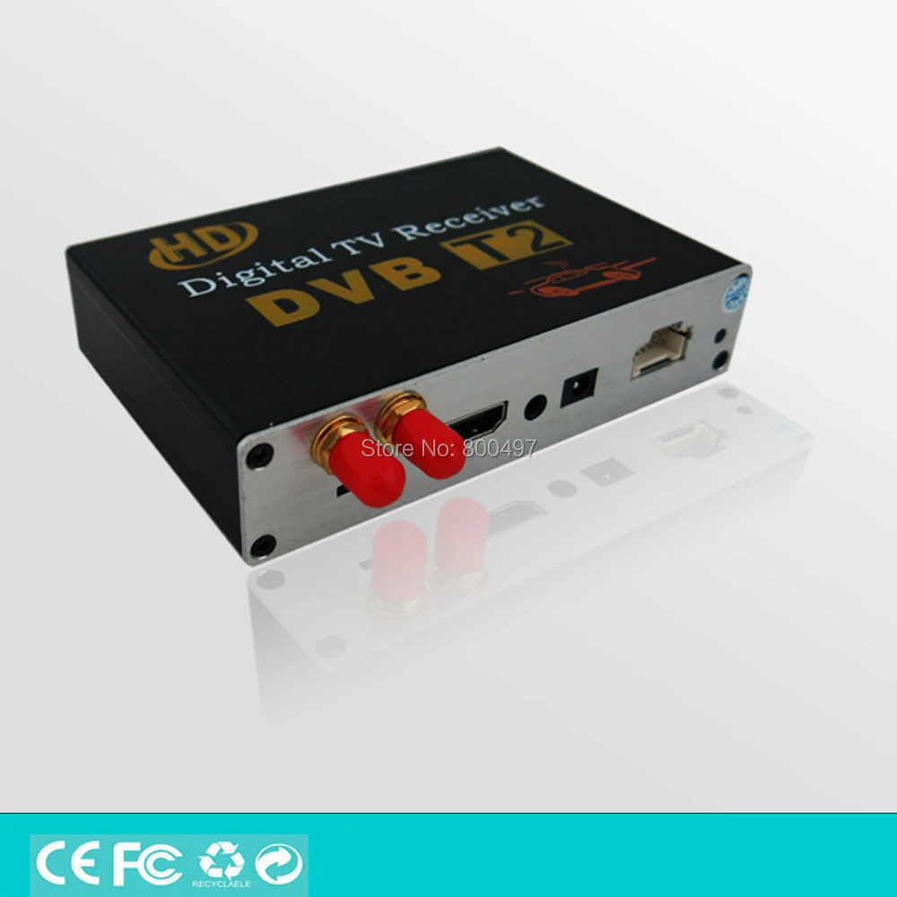 HD 1080P HDMI CVBS мобильный цифровой ТВ приемник Мобильный автомобиль DVB-T2 MPEG4 MPEG2