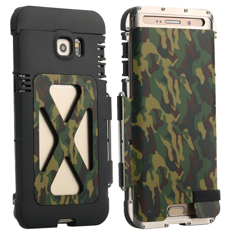 Оригинальный камуфляж противоударный Нержавеющая сталь Телефон чехол для Samsung