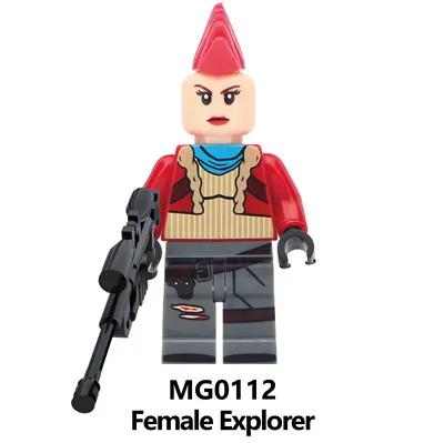 Розовый Горячая игра Fortnight battle royale Jonesy Male Explorer Fortress night Skull Trooper Kit друзья строительные блоки игрушки - Цвет: Розовый