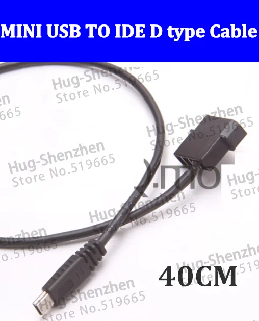 100 шт. Новый 40 см mini USB для IDE D типа расширением кабель питания компьютера Адаптер