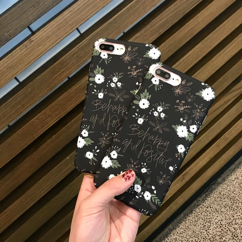 Модный чехол в стиле ретро с цветочным рисунком для девушек и iphone 8 7 6 6S Plus милые