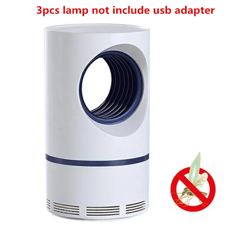 3pcs not usb Низковольтный ультрафиолетовый светильник USB, лампа от комаров, безопасный энергосберегающий эффективный фотокаталитический антимоскитный светильник - Цвет: 3pcs not usb