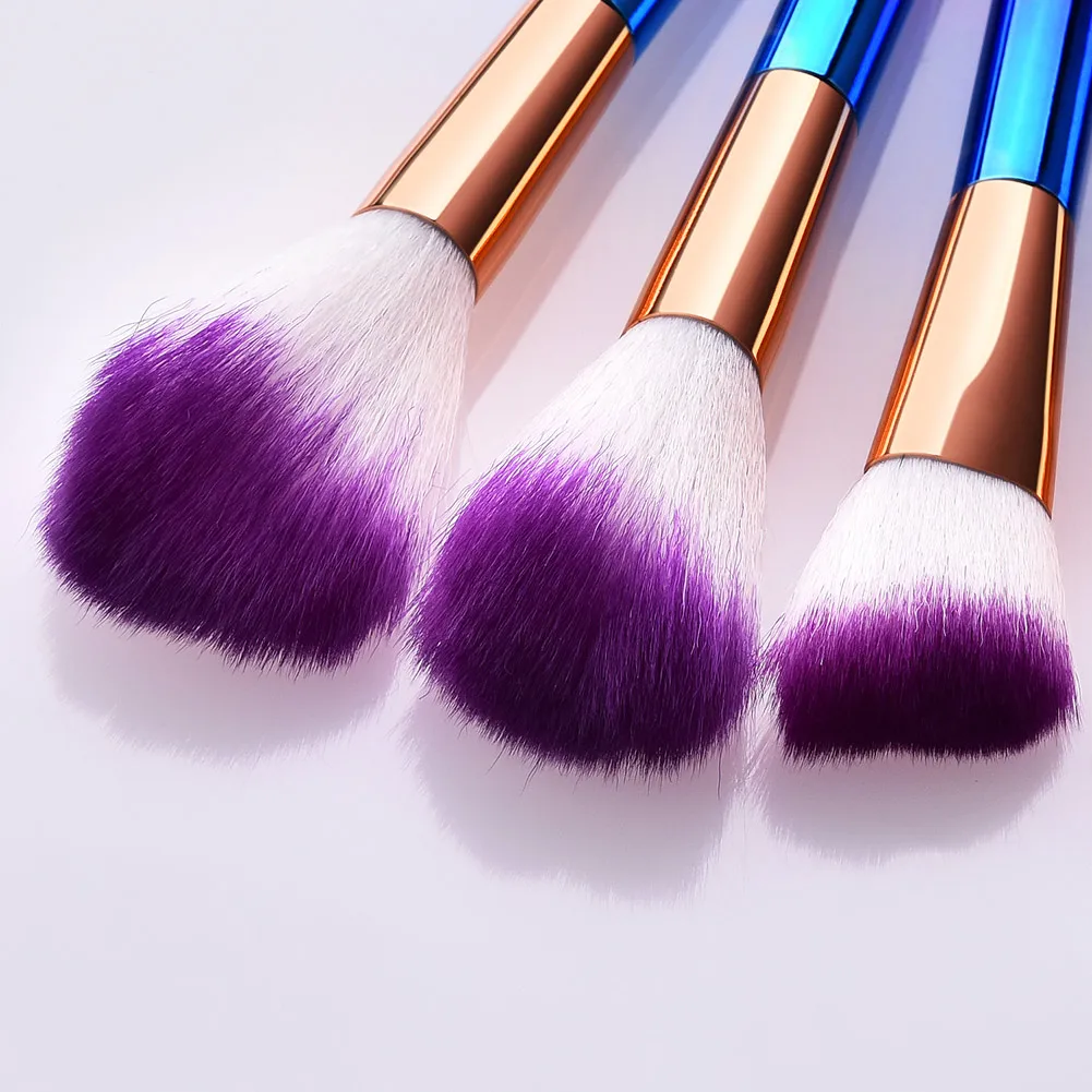

5/8 Pcs Makeup Brush Kit Colored Handle Nylon Brush Hair Cosmetic Tools Kit 669