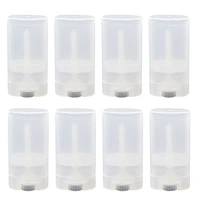 10pcs 15g refillable transparent empty deodorant homemade soap lip balm lipstick container tubes bottle for home beauty shop use
