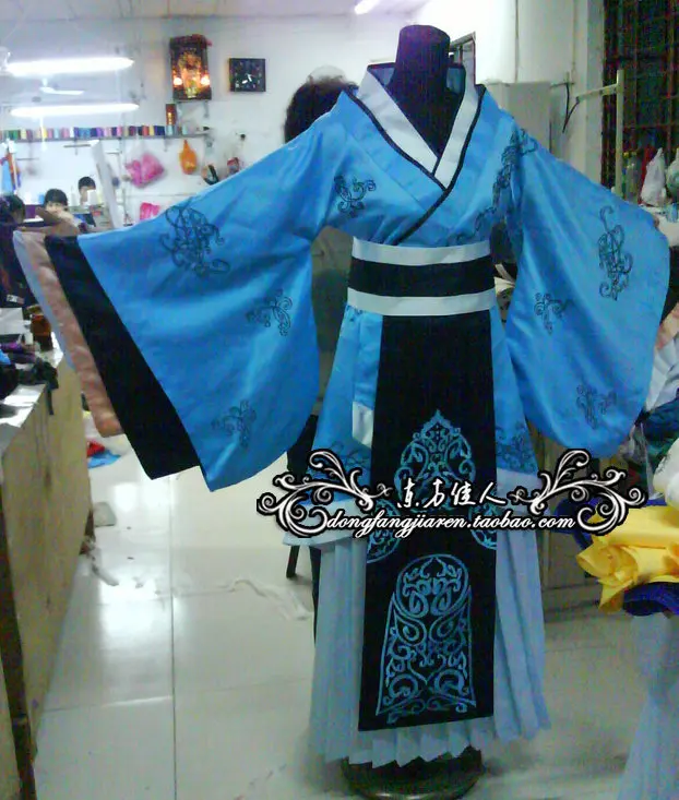 Телевизионные схемы косметологического костюма ханьфу сценическая синяя одежда