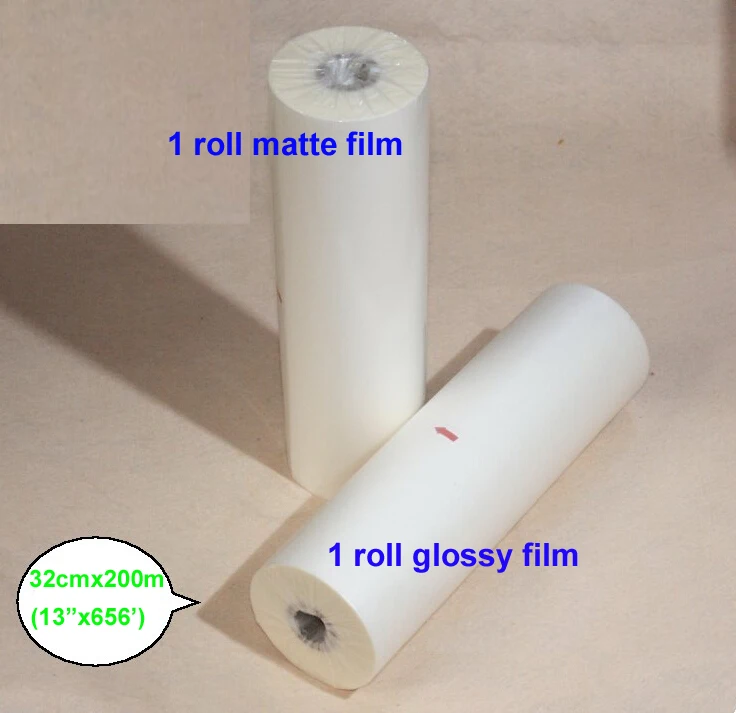 Глянцевая и матовая пленка для горячего ламинирования 2 рулона 13x656 дюйма/32x200 м 1