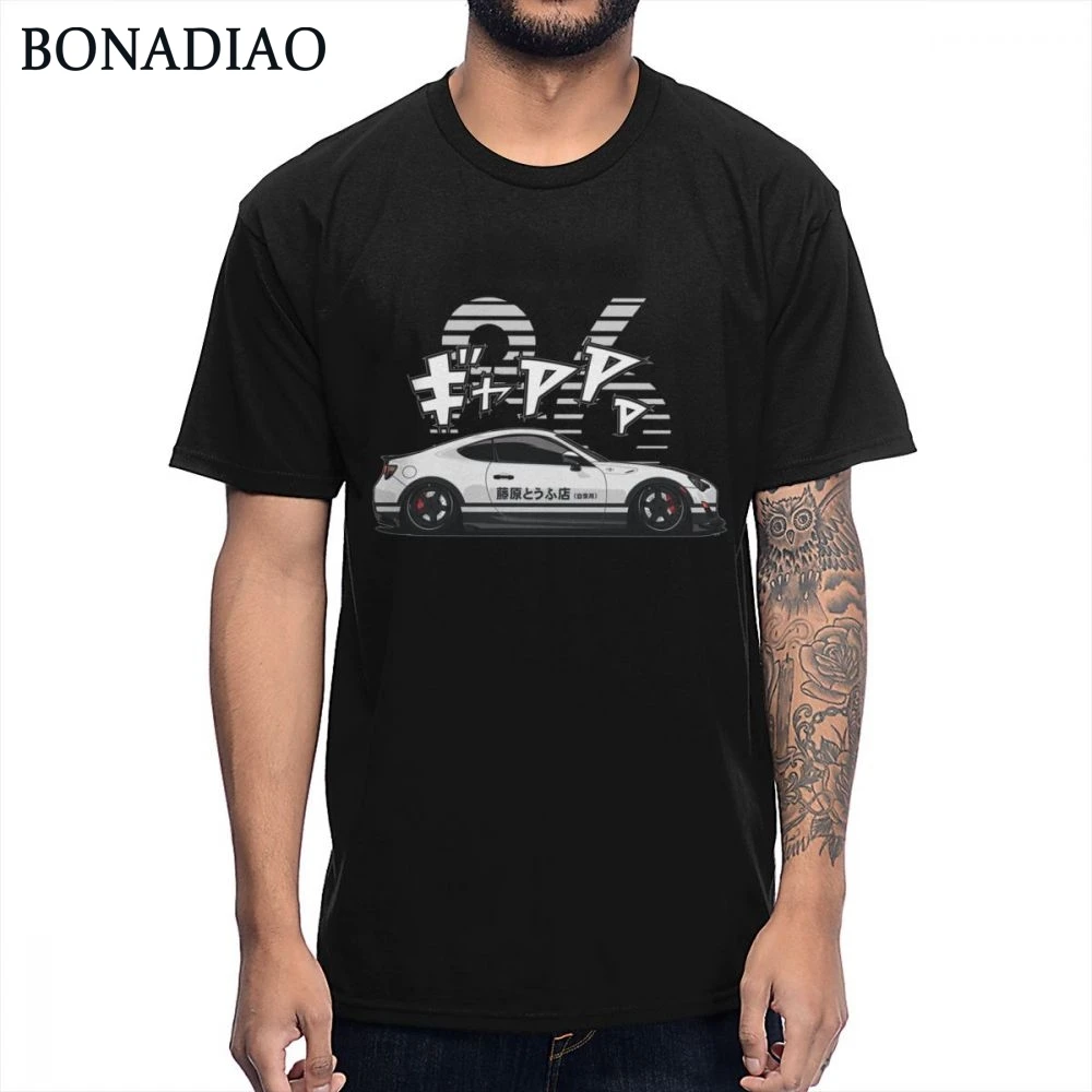 Круглый вырез горловины аниме GT86 Initial D вдохновил футболка для мужчин S-6XL размера