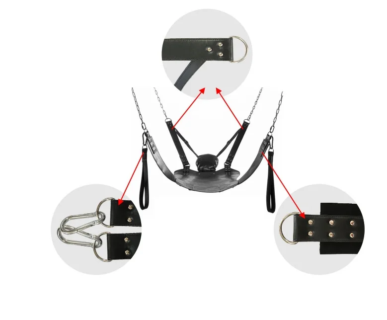 Высококачественный Двухслойный Кожаный слинг секс гамак кресло качели кожаная